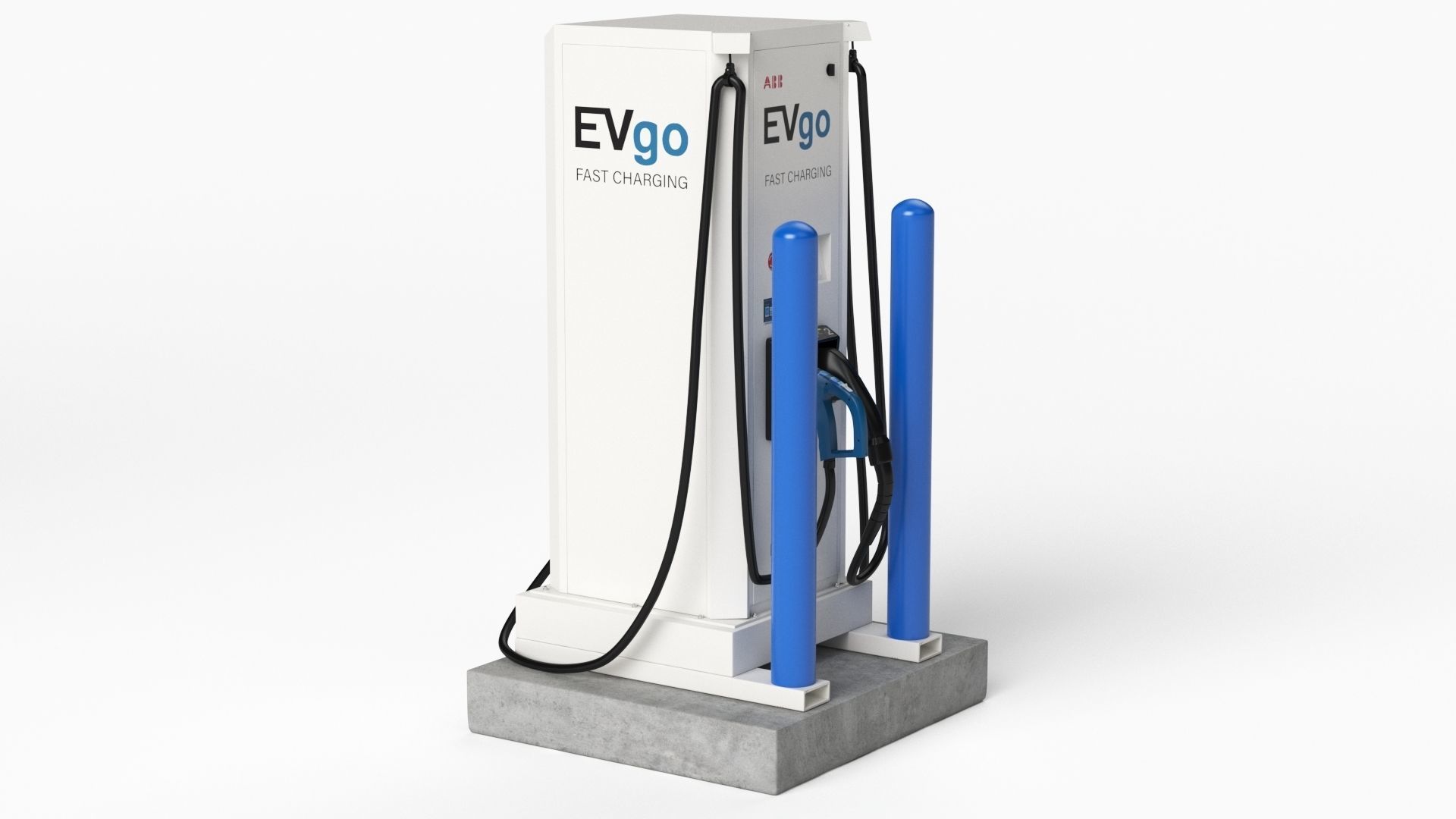 Electric Vehicle Charging Station EV GO 5 3D model_21