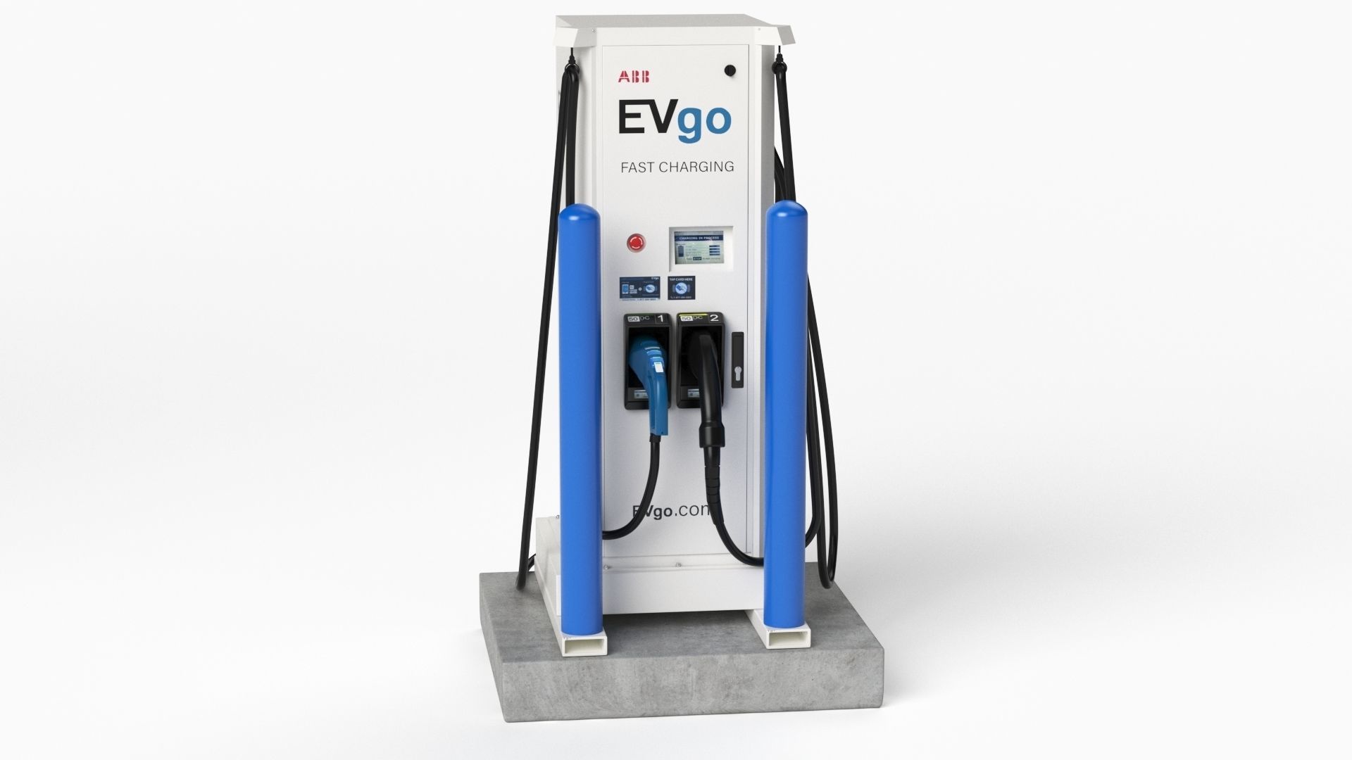 Electric Vehicle Charging Station EV GO 5 3D model_35
