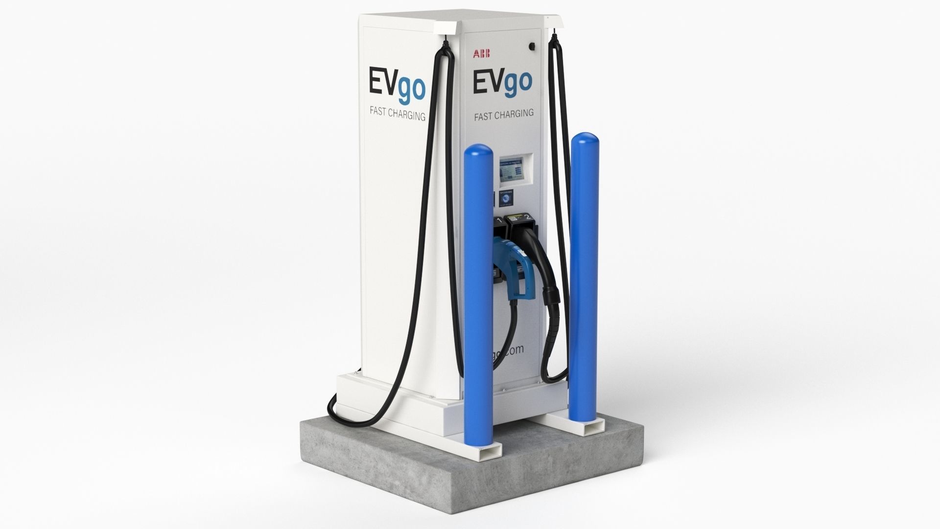 Electric Vehicle Charging Station EV GO 5 3D model_20