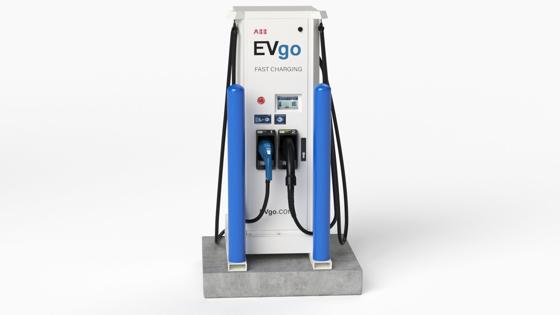 Electric Vehicle Charging Station EV GO 5 3D model_34