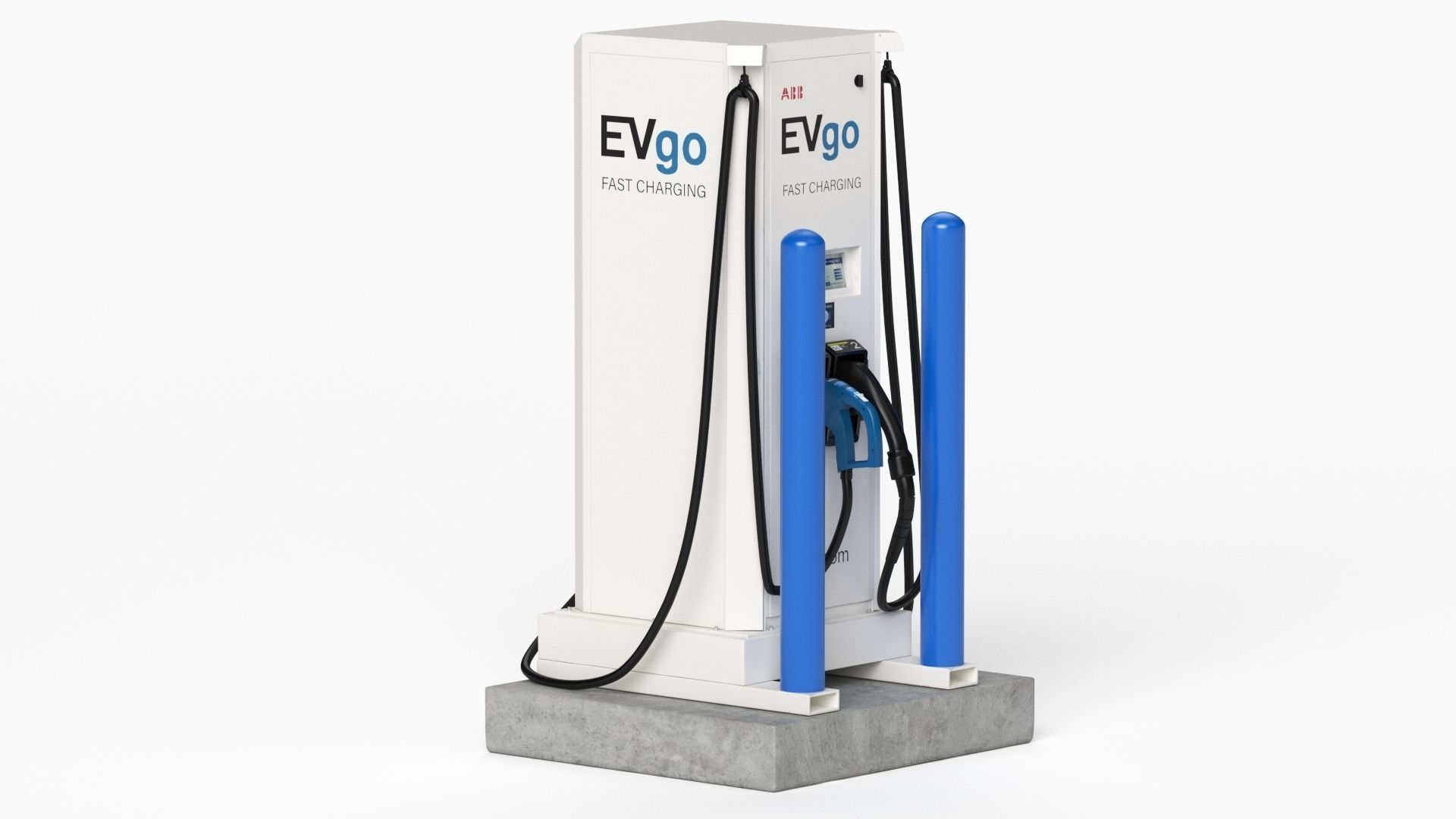 Electric Vehicle Charging Station EV GO 5 3D model_17