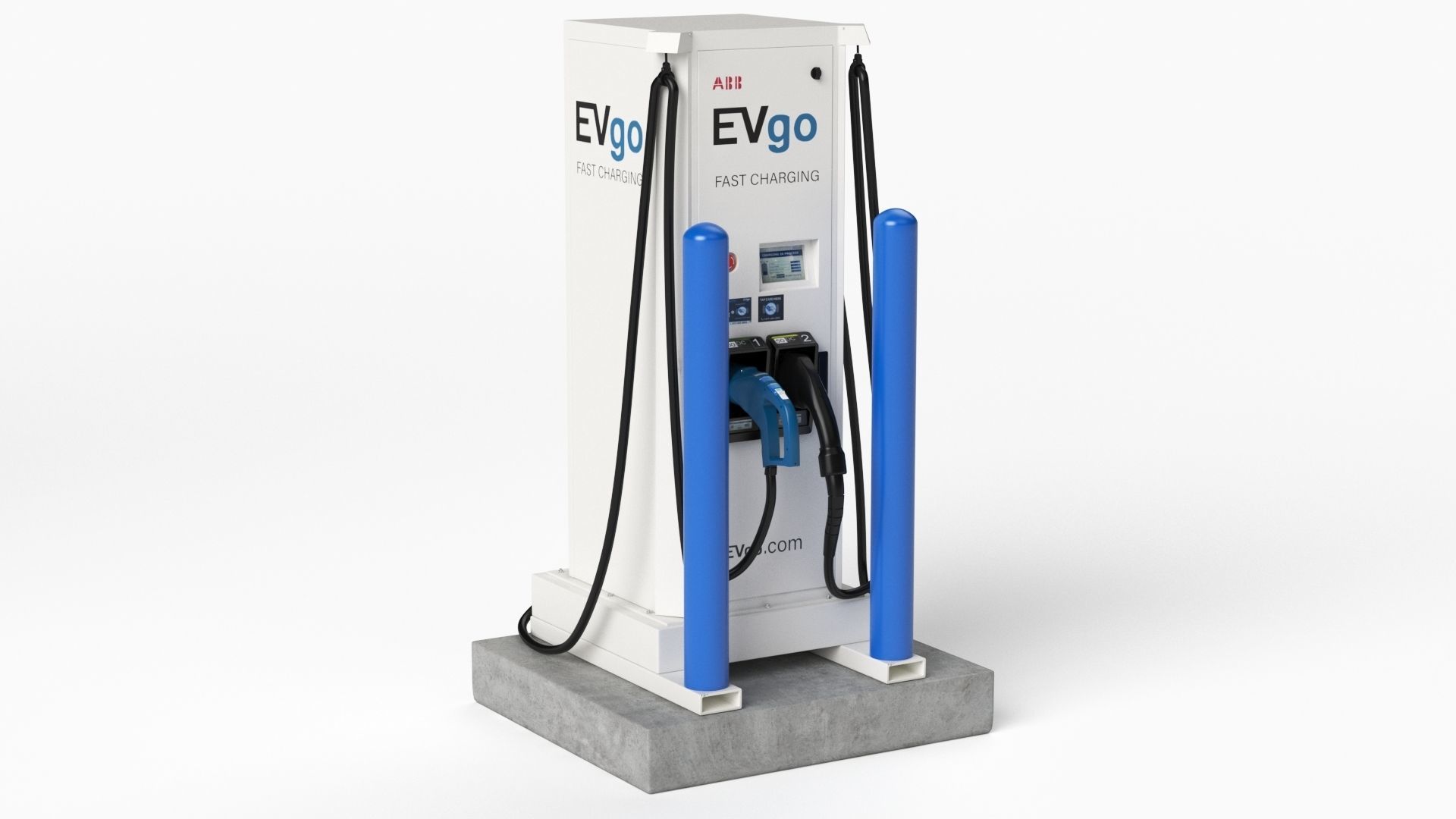Electric Vehicle Charging Station EV GO 5 3D model_19