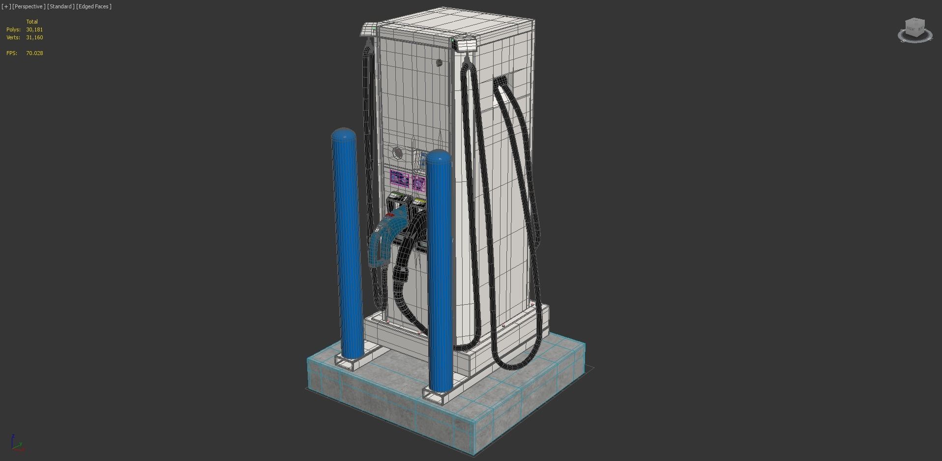 Electric Vehicle Charging Station EV GO 5 3D model_4