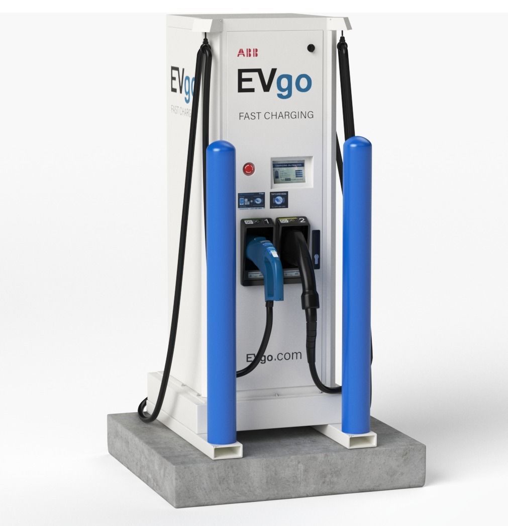 Electric Vehicle Charging Station EV GO 5 3D model_11