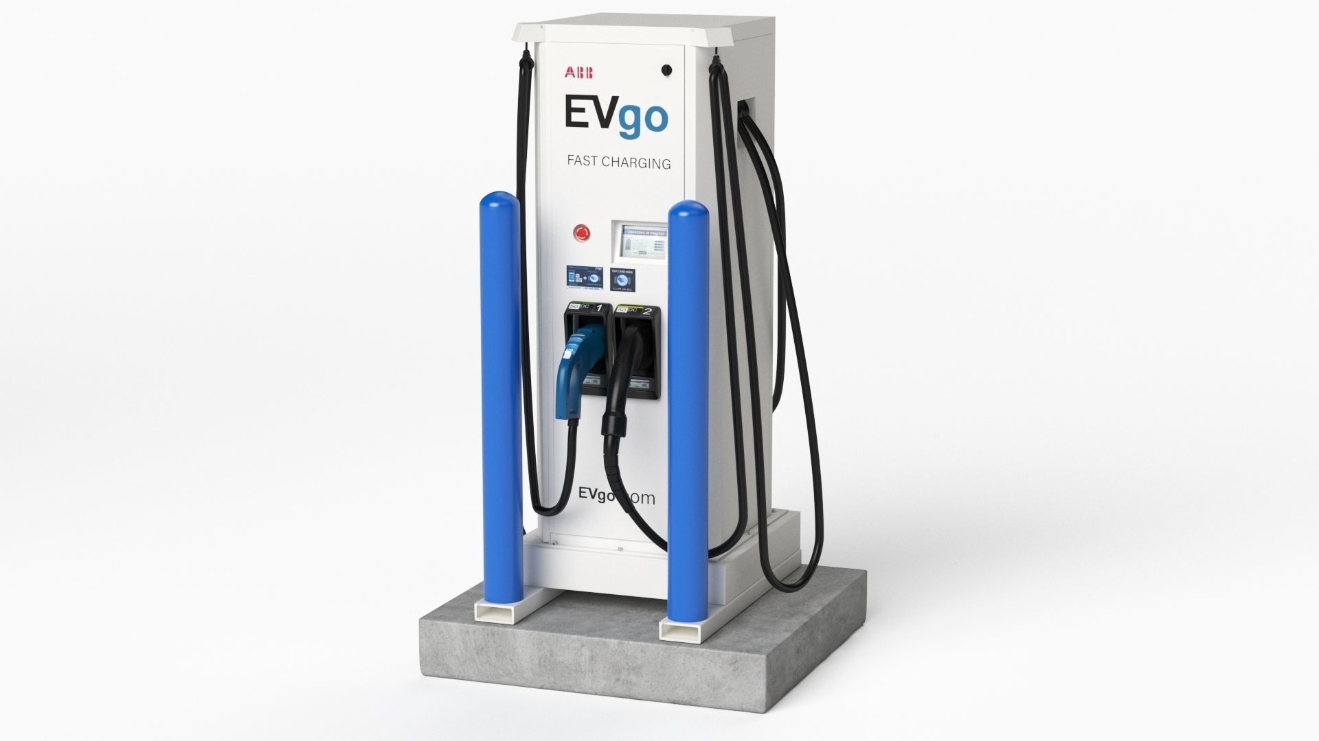 Electric Vehicle Charging Station EV GO 5 3D model_32