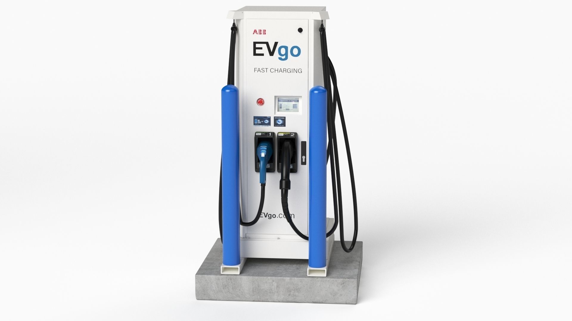 Electric Vehicle Charging Station EV GO 5 3D model_33
