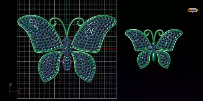 Butterfly embroidery design