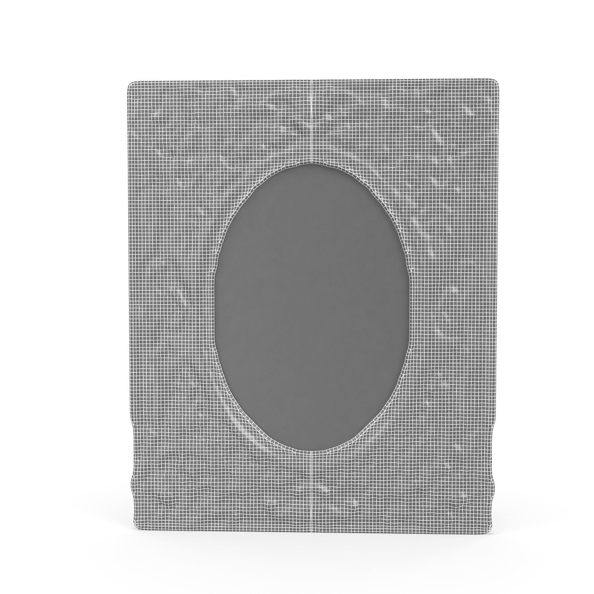 Antique Frame Mirror 2 Low-poly 3D model_7