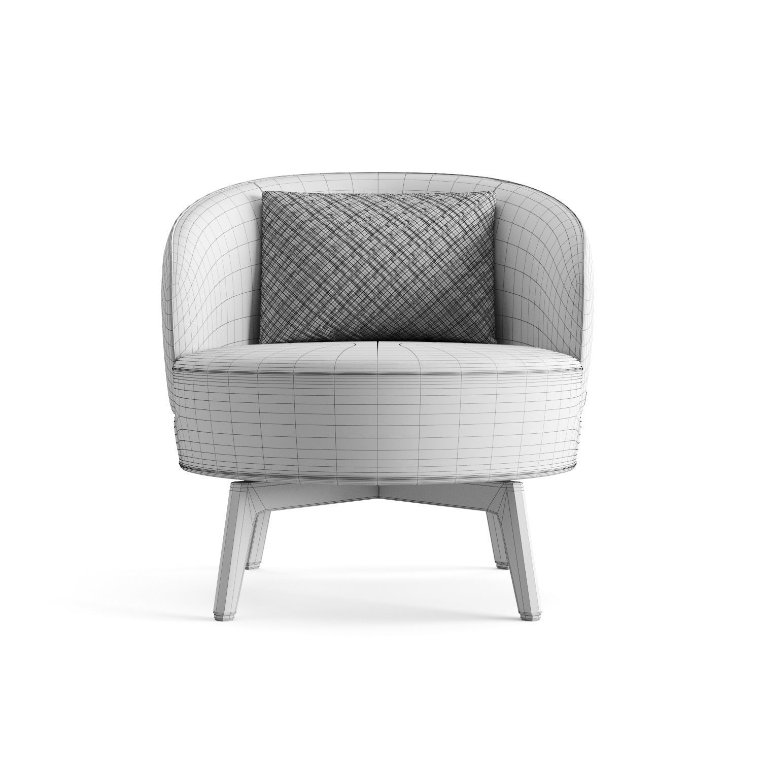 Fendi Casa Doyle Armchair 3D model_5