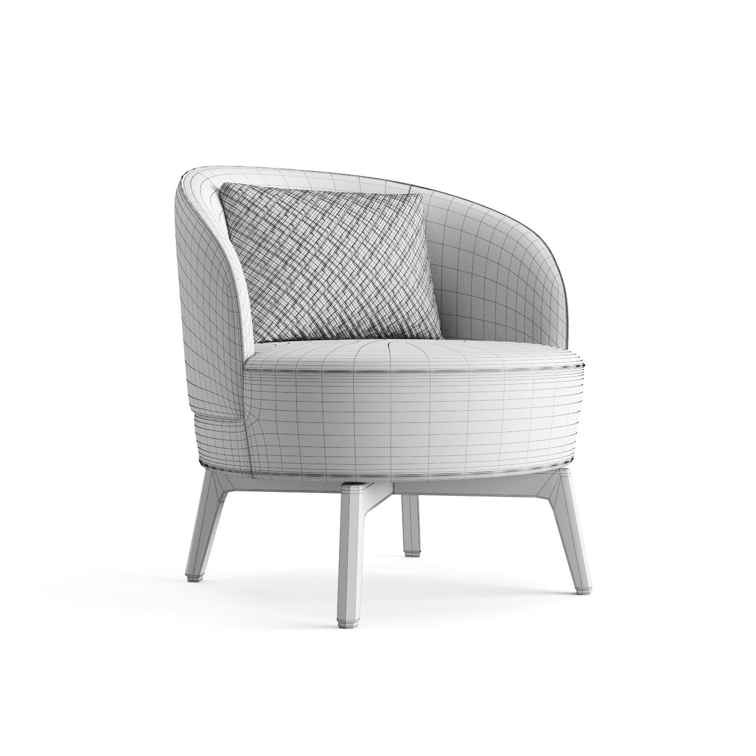 Fendi Casa Doyle Armchair 3D model_10