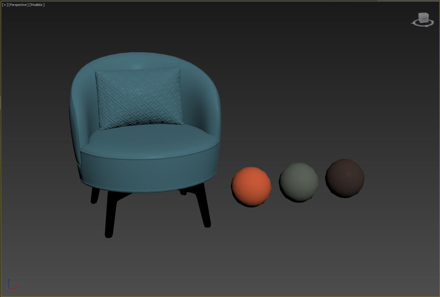 Fendi Casa Doyle Armchair 3D model_27