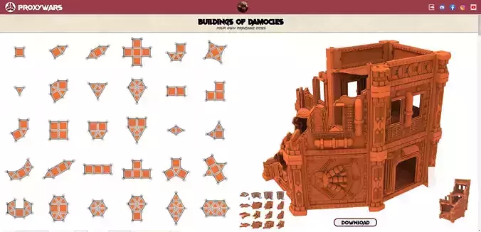 Damocles City Builder - Industrial Voltria - Modular Buildings 3D print model