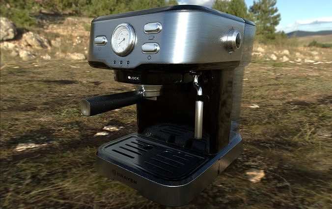 Coffee maker Free low-poly 3D model