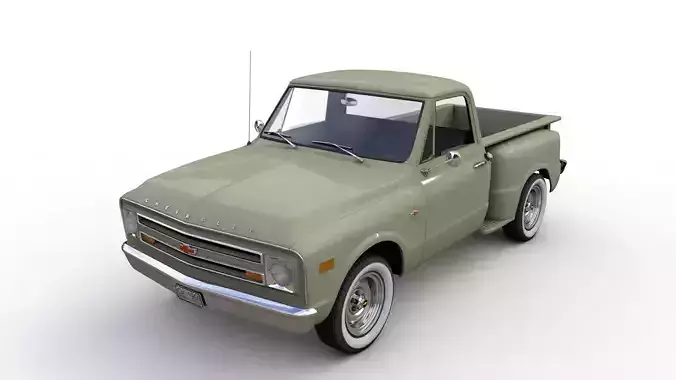 CHEVY C10 PICKUP STEPSIDE TRUCK 1968 3D model