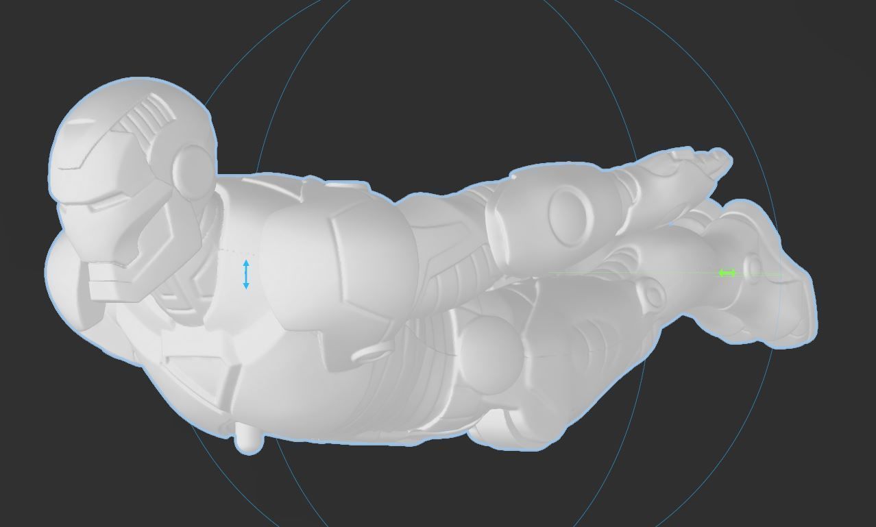 Classic Marvel Comics Iron-Man Flying 3D Print Model 3D print model_1