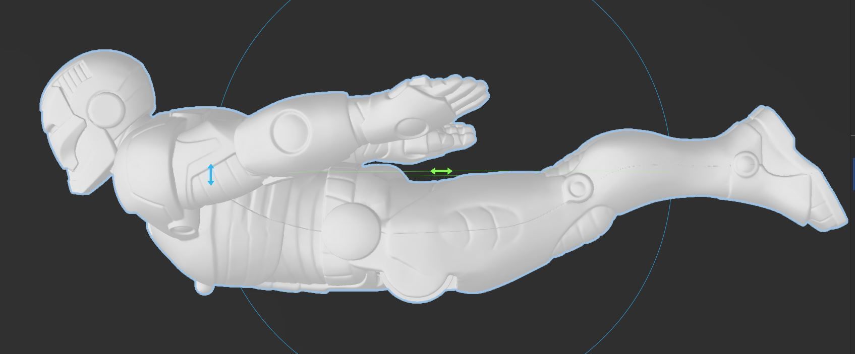 Classic Marvel Comics Iron-Man Flying 3D Print Model 3D print model_3