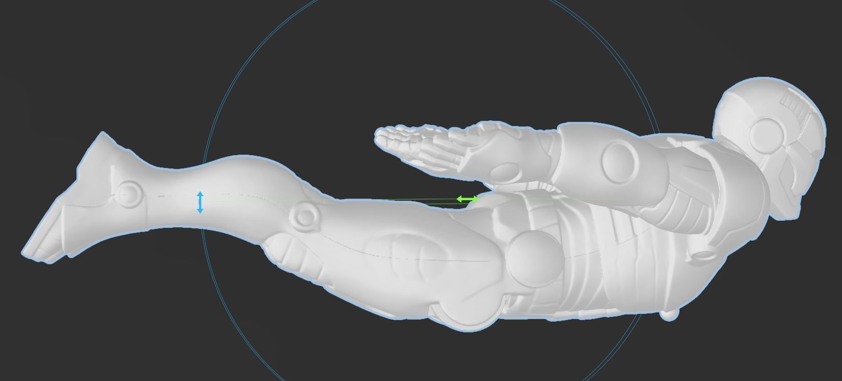 Classic Marvel Comics Iron-Man Flying 3D Print Model 3D print model_5