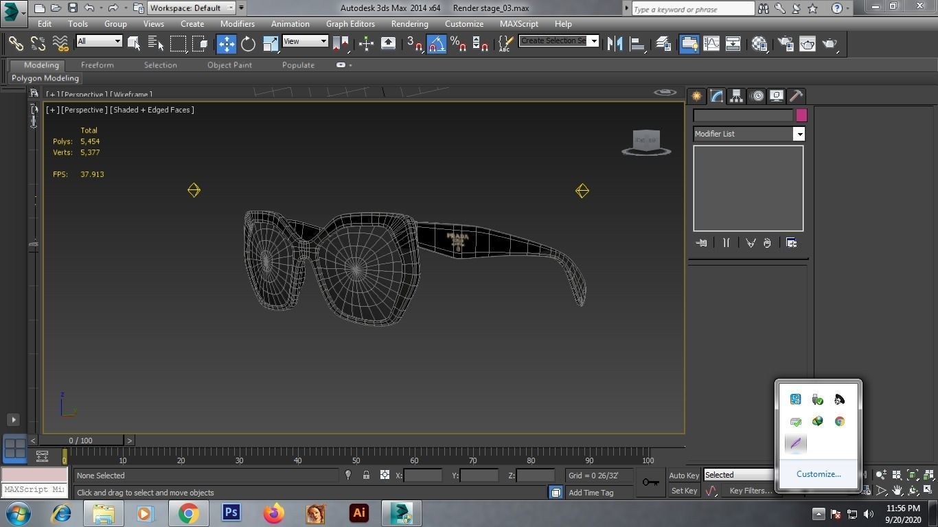 Prada PR 16RSF 3D model_3
