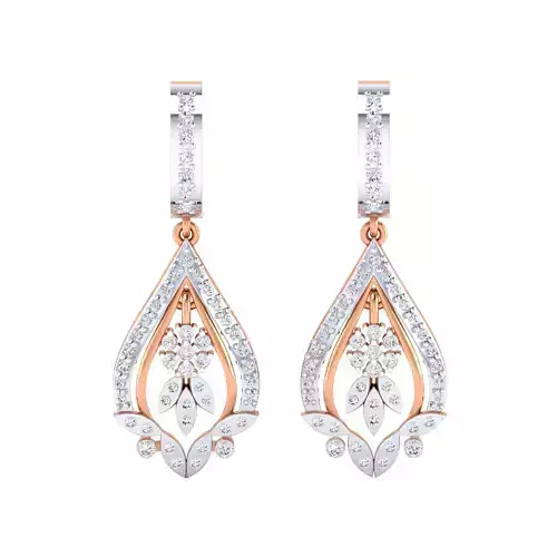 Earrings-1298ER earring with diamonds