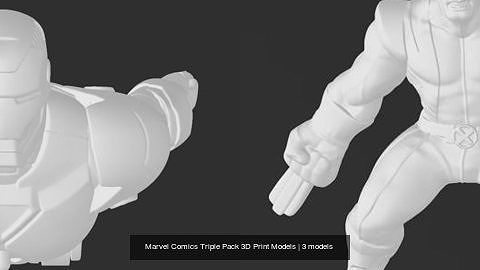Marvel Comics Triple Pack 3D Print Models 3D Model Collection
