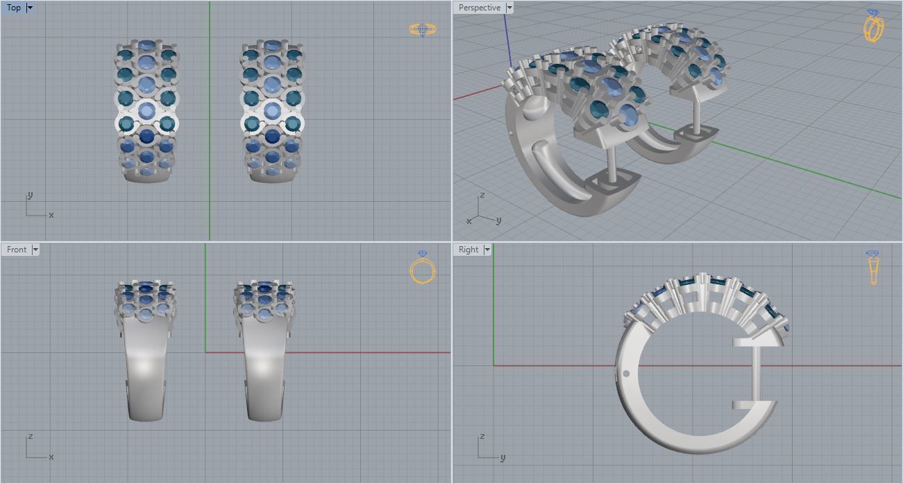 Ring and Earrings 118 3D print model_6