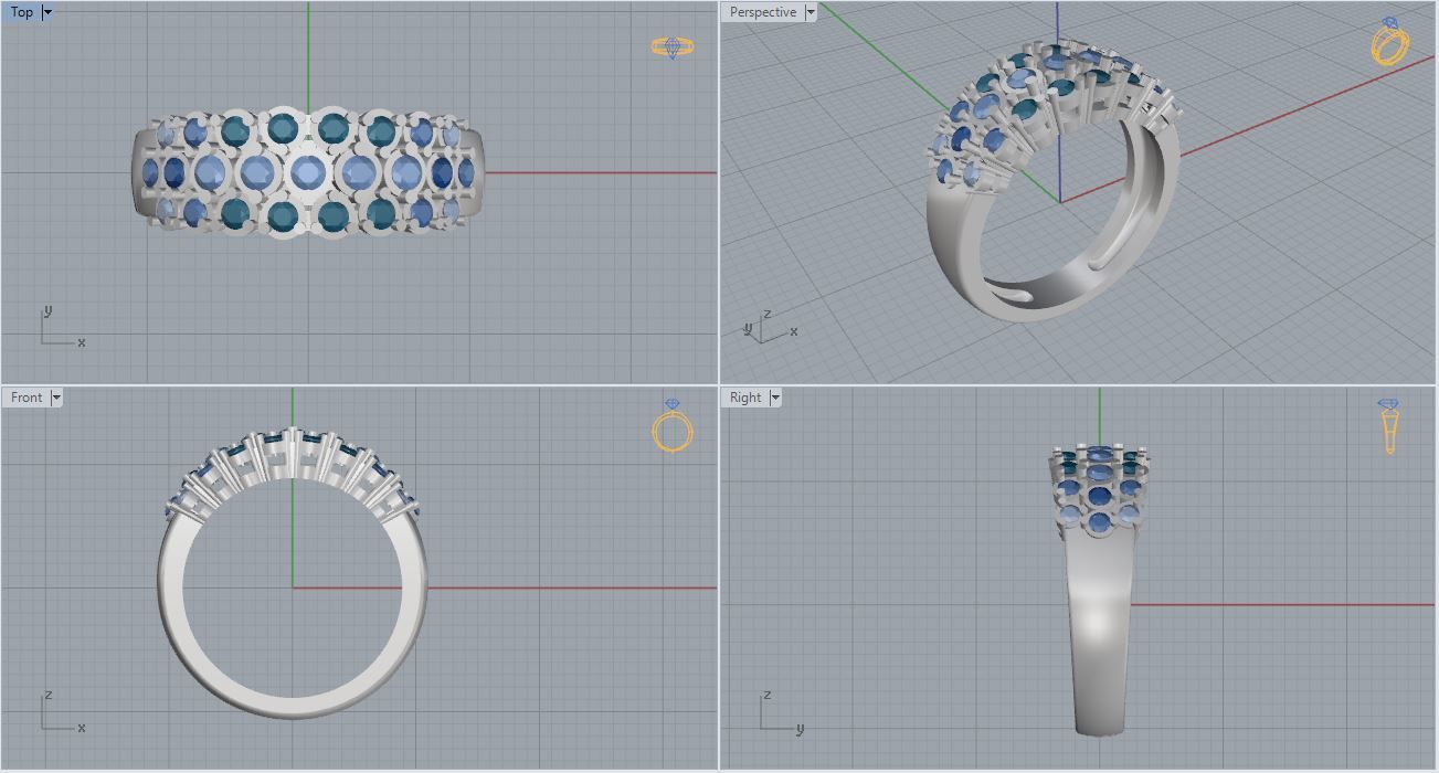 Ring and Earrings 118 3D print model_5