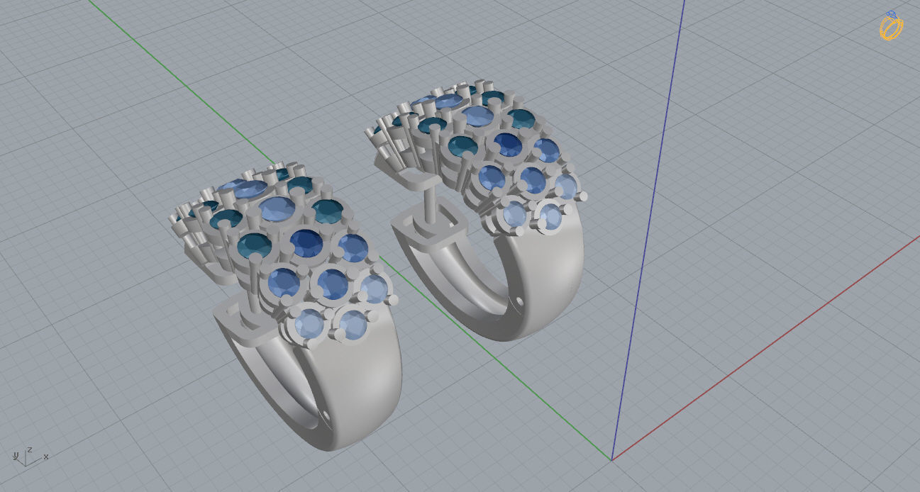 Ring and Earrings 118 3D print model_14