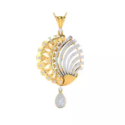 Pendant-1289-p pendant with diamonds and gold