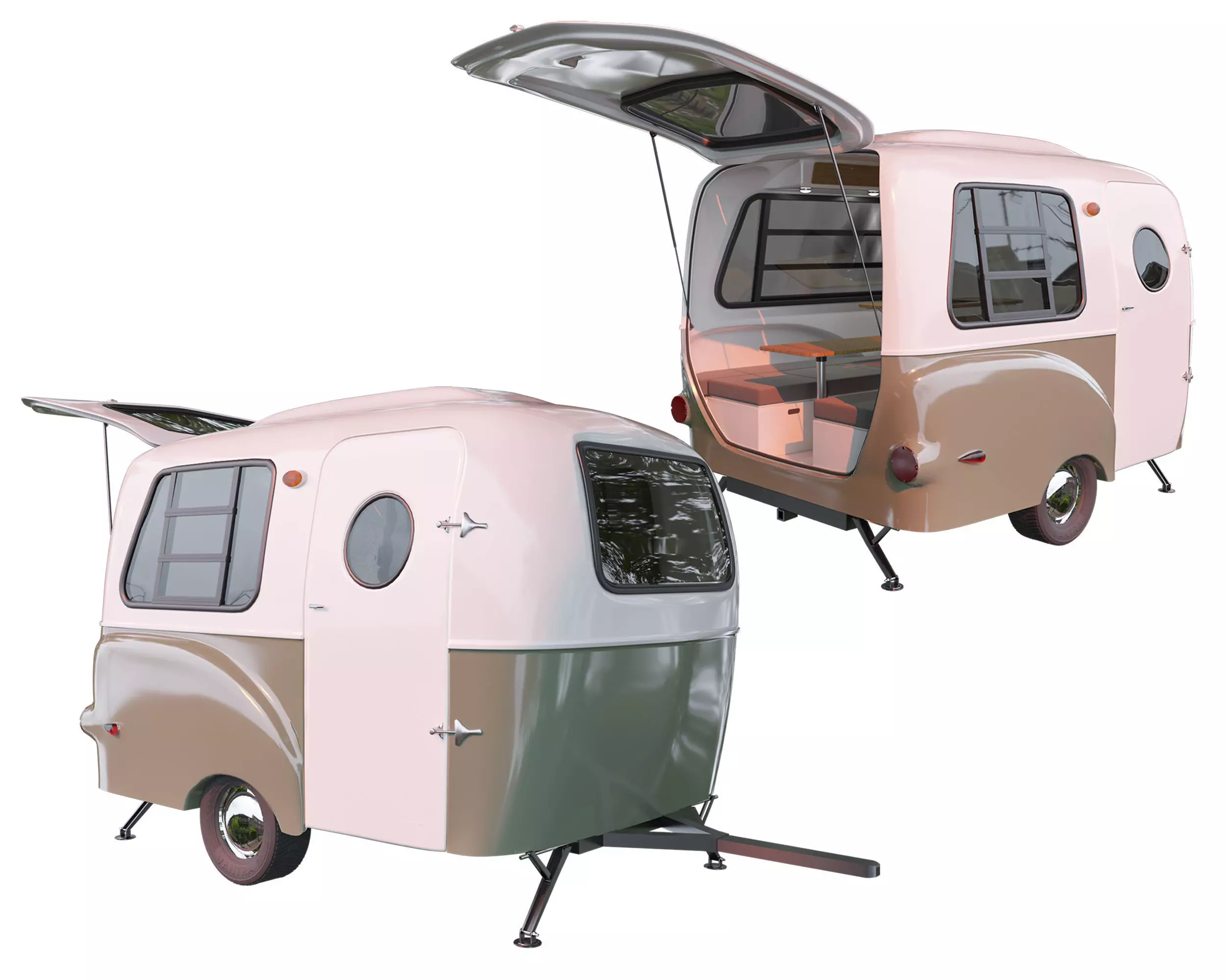 Travel trailer Happier Camper HC1 3D model_0