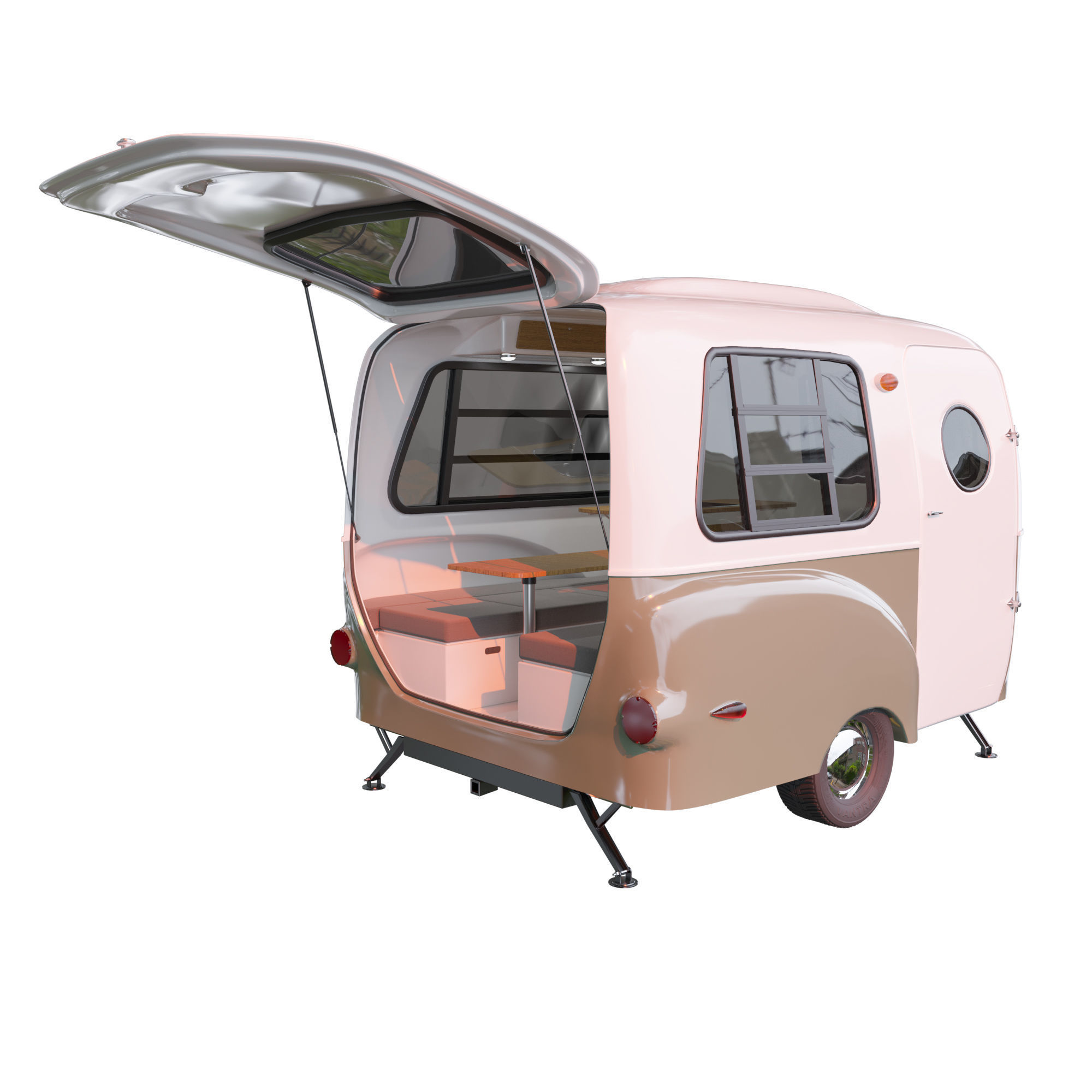 Travel trailer Happier Camper HC1 3D model_1