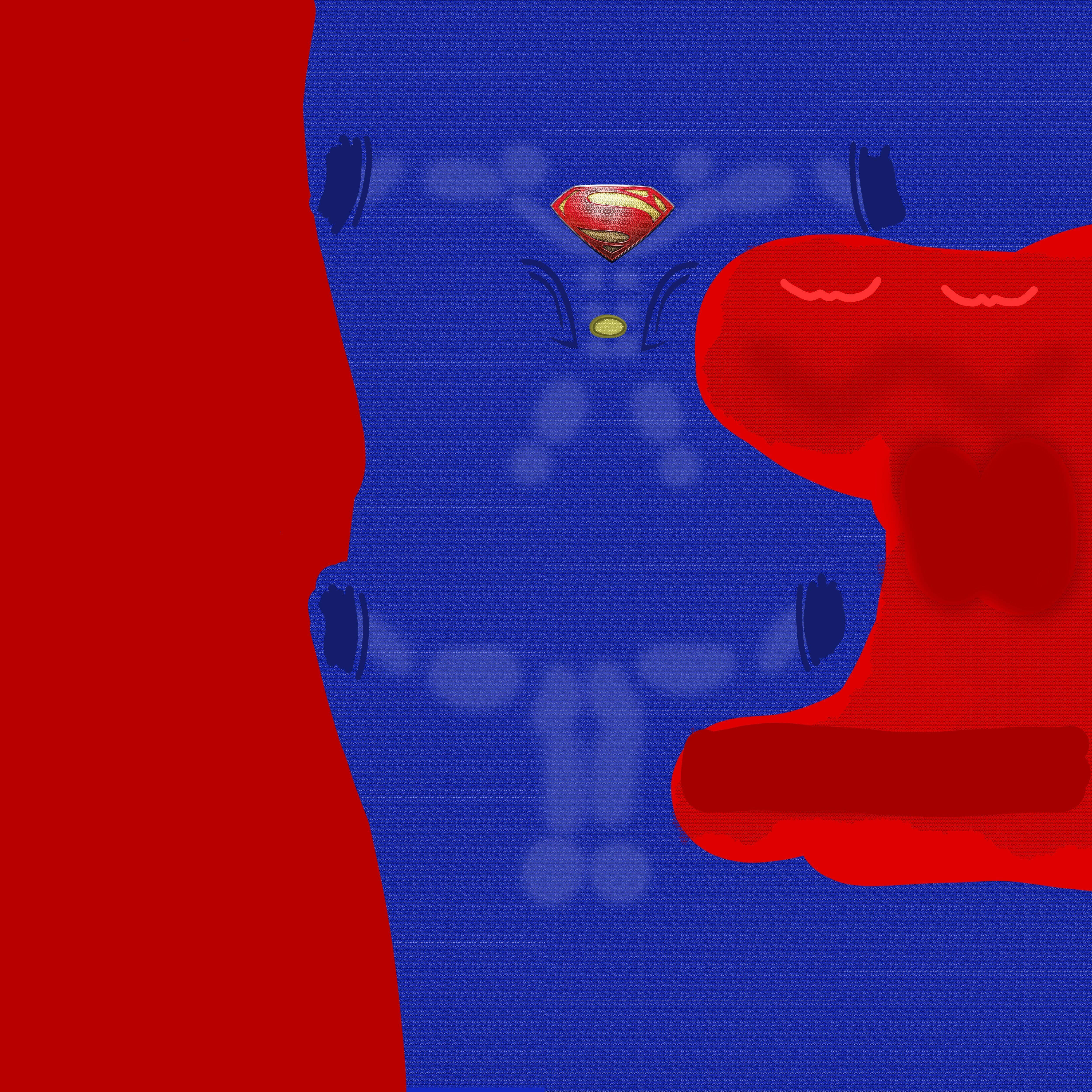 Superman Low-poly 3D model_11