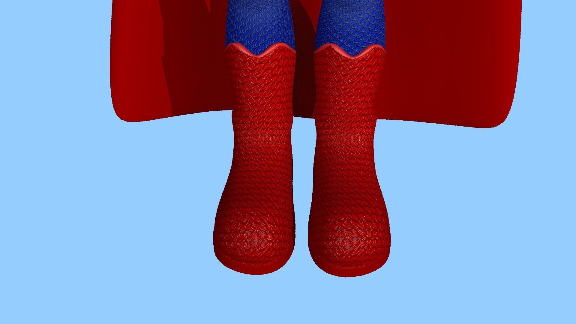 Superman Low-poly 3D model_10