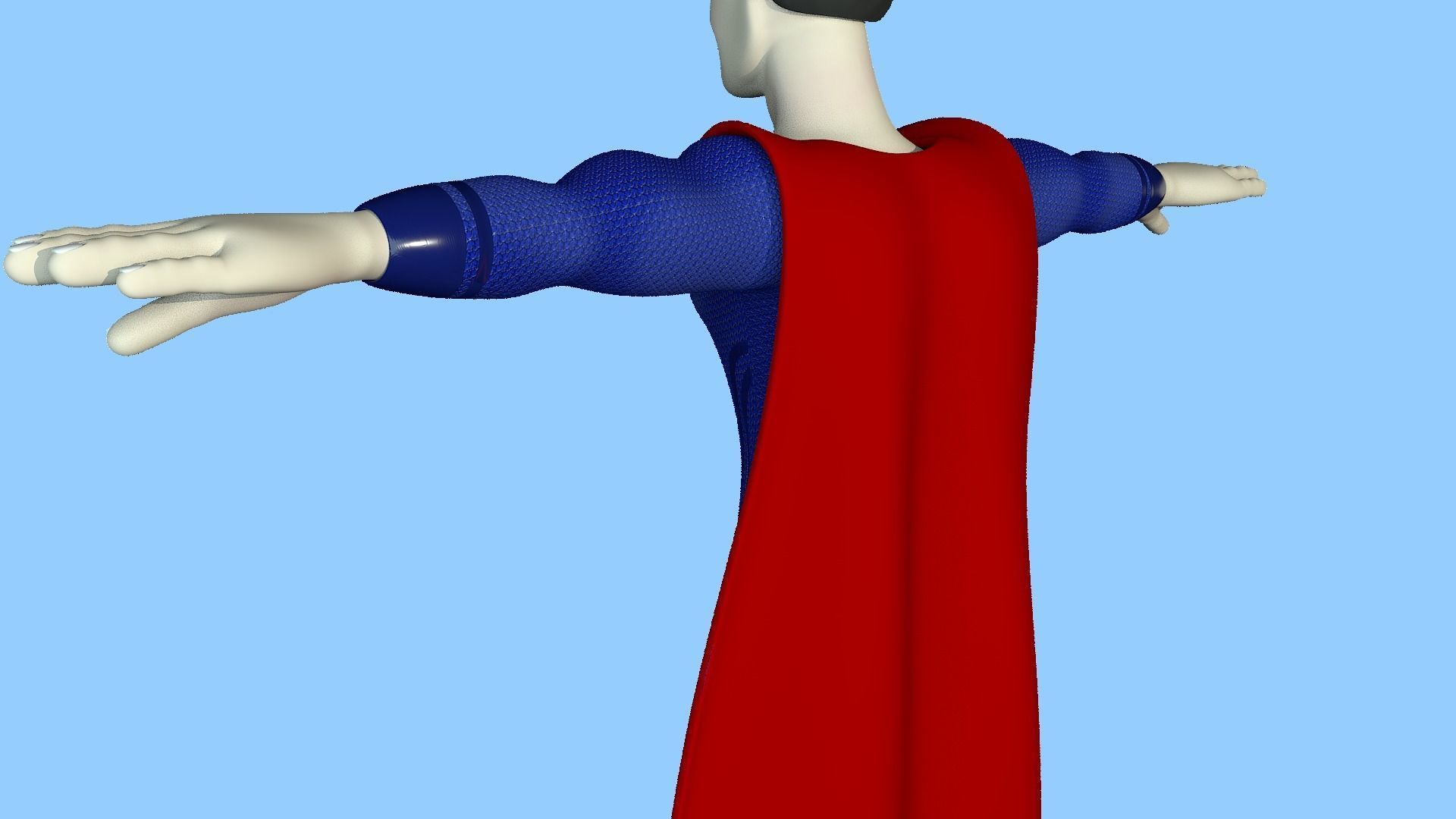 Superman Low-poly 3D model_6