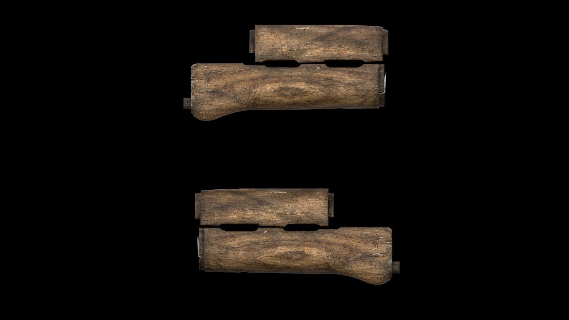 AK - Handguard - AKM-WOOD Low-poly 3D model_3