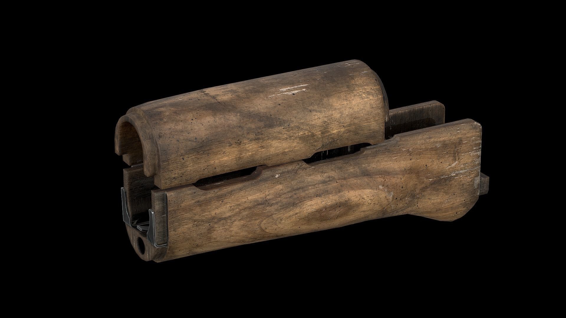 AK - Handguard - AKM-WOOD Low-poly 3D model_6