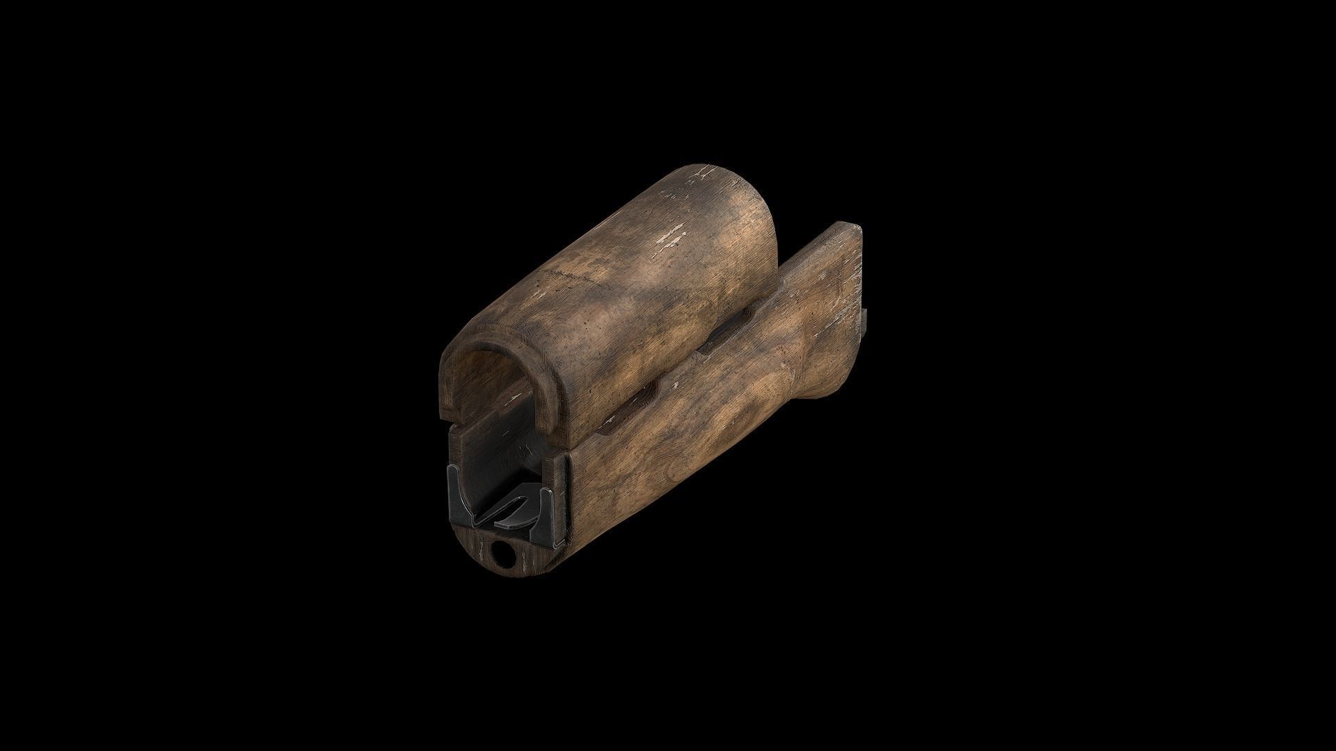 AK - Handguard - AKM-WOOD Low-poly 3D model_1