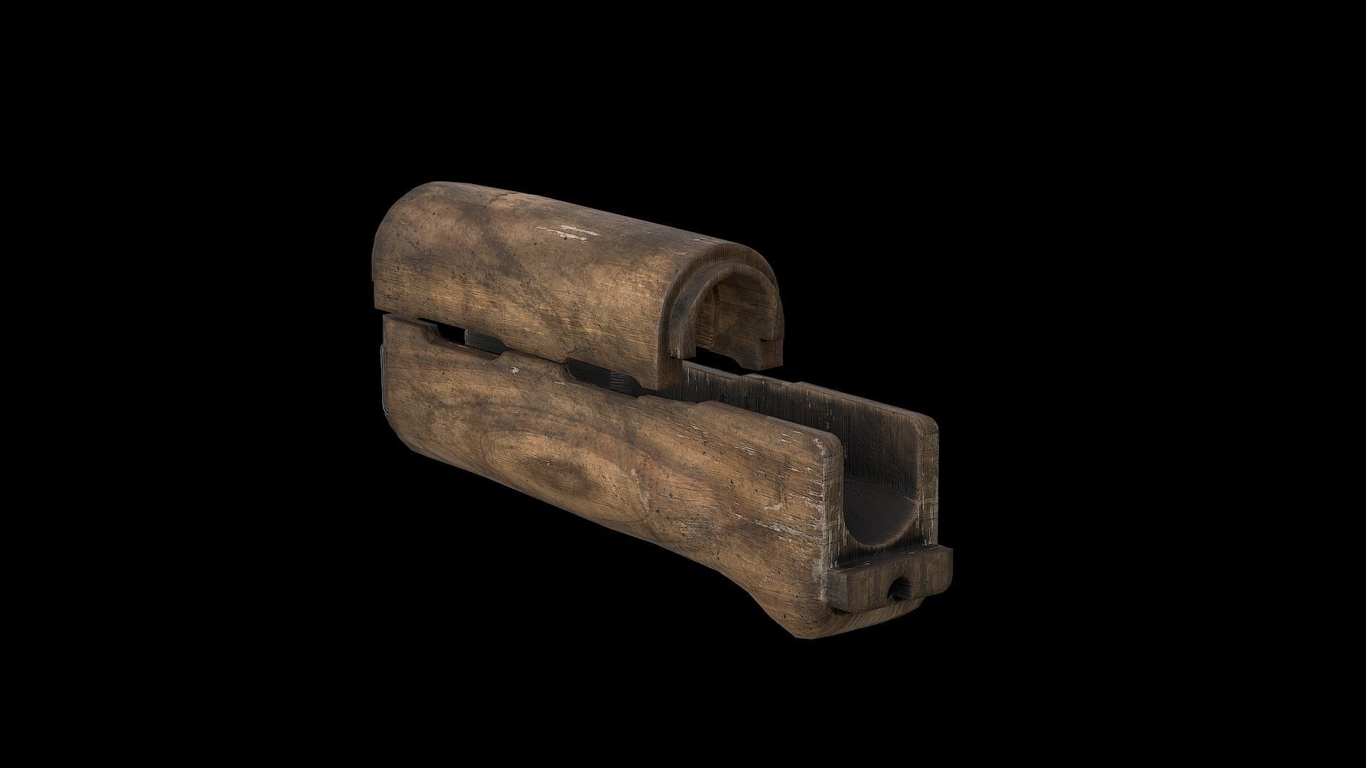 AK - Handguard - AKM-WOOD Low-poly 3D model_2