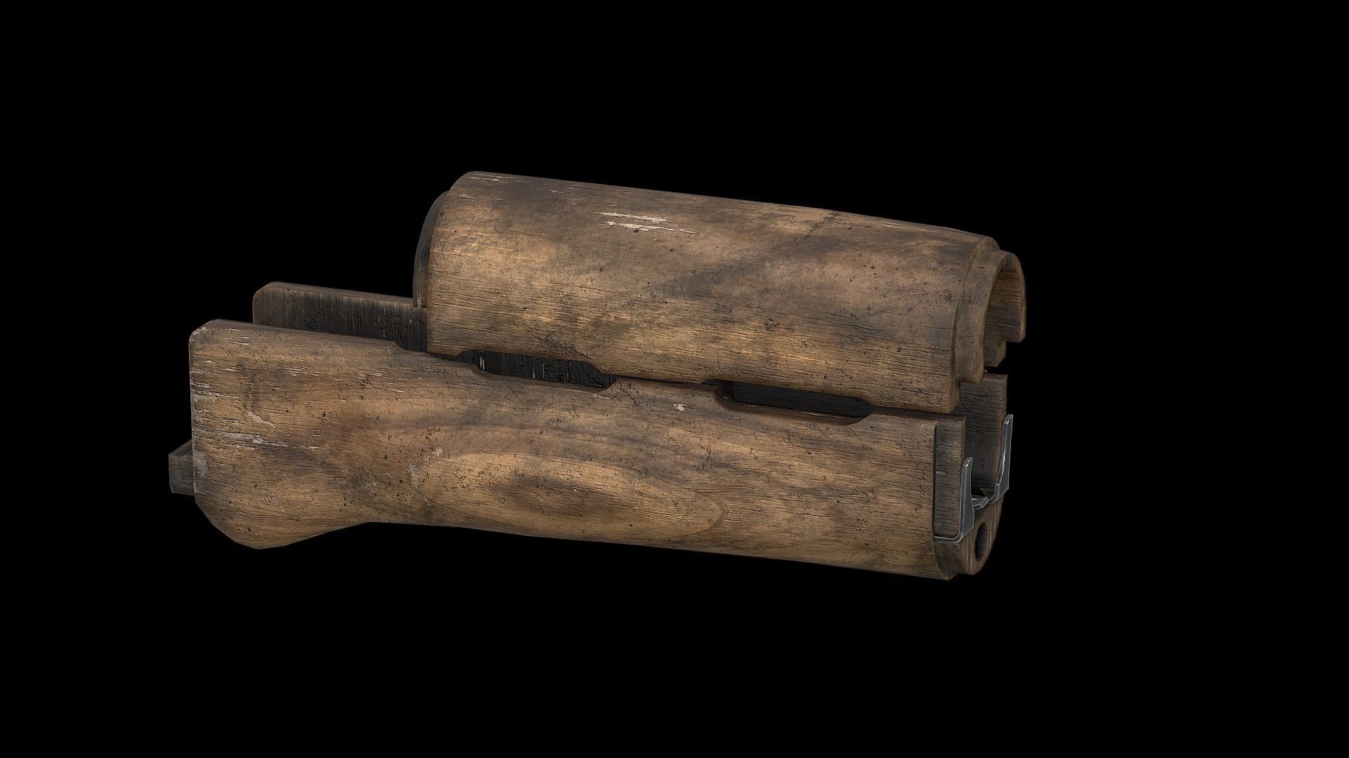 AK - Handguard - AKM-WOOD Low-poly 3D model_4
