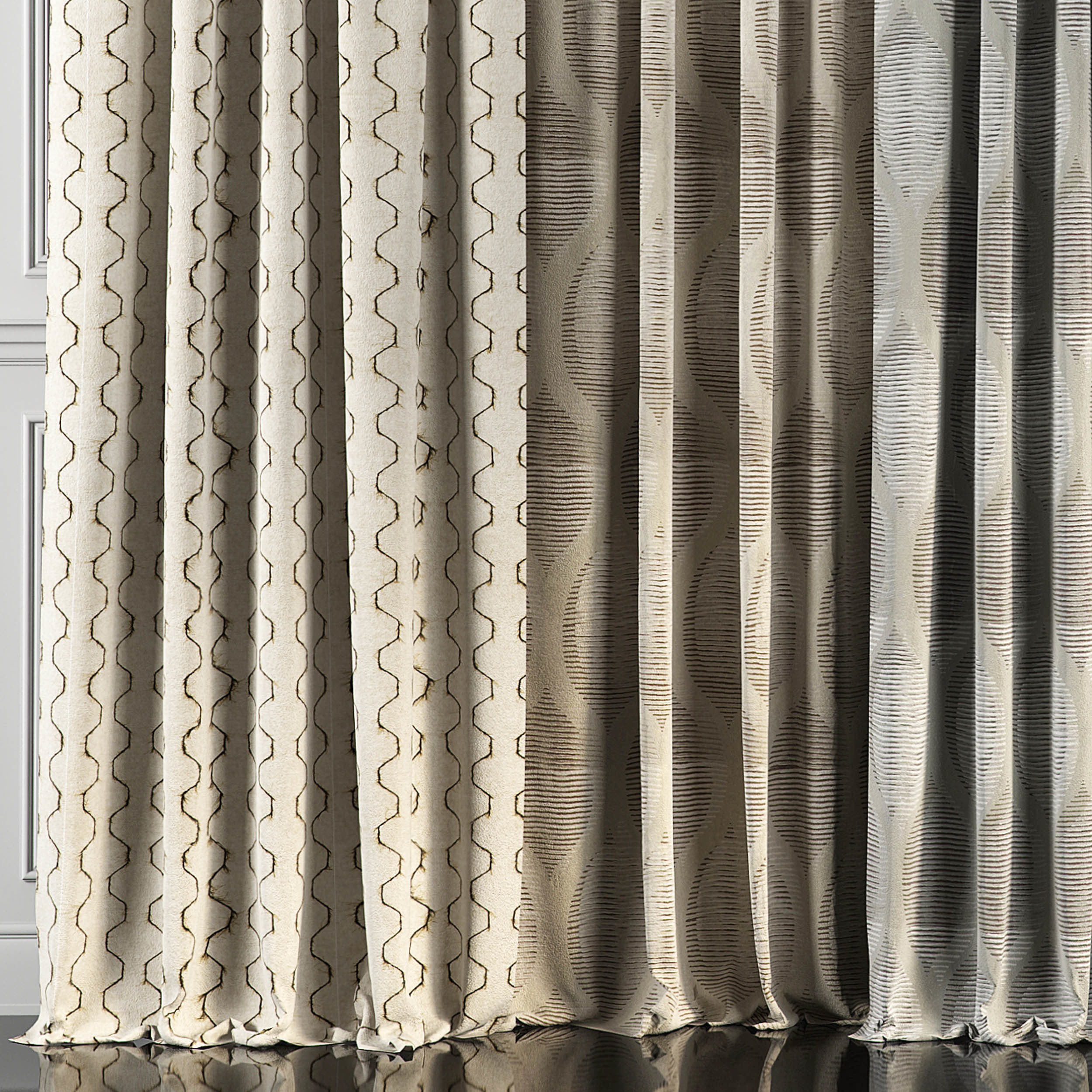 Curtain Set 70 3D model_2