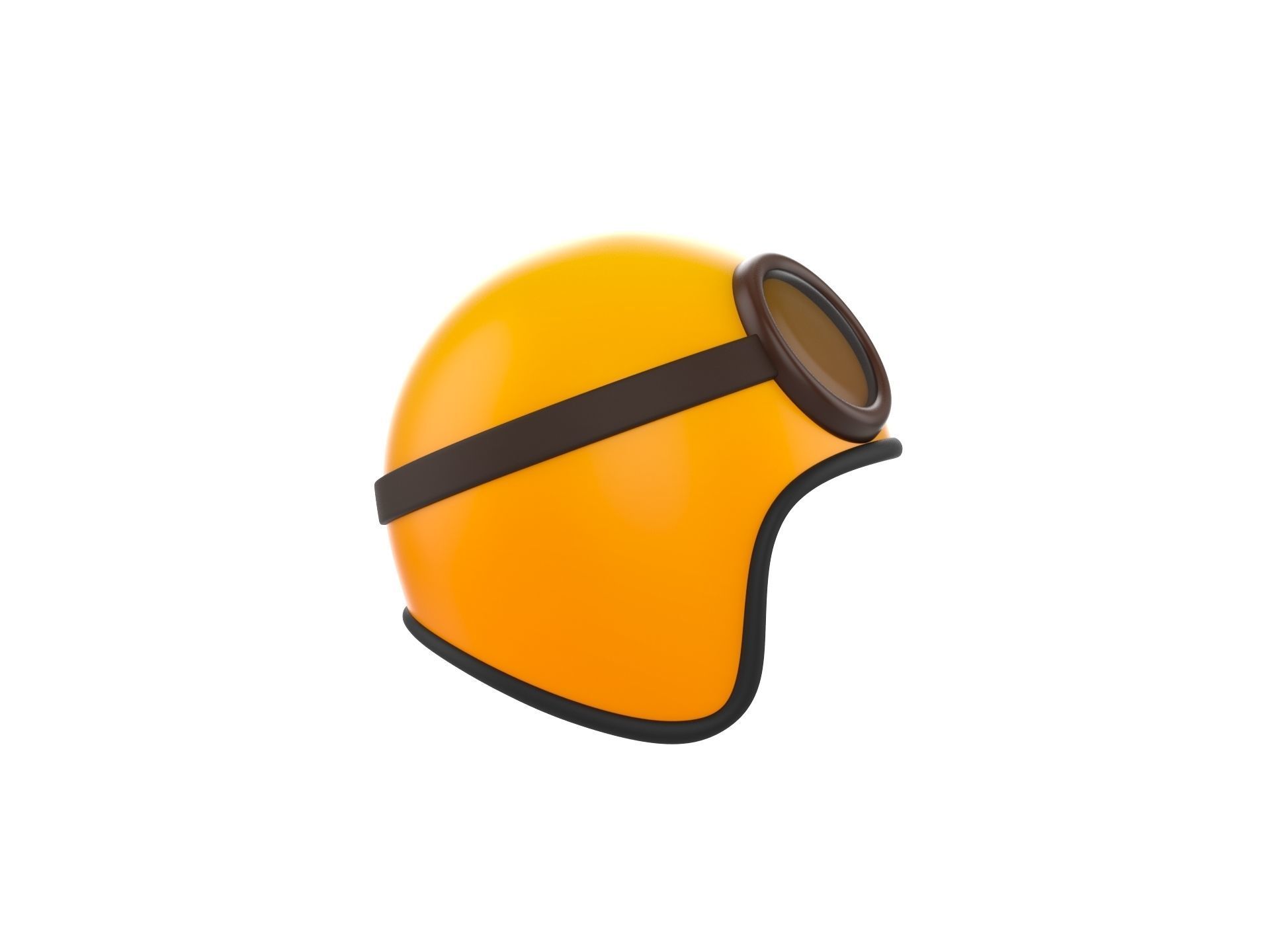 Motorcycle Helmet With Goggles 3D model_3