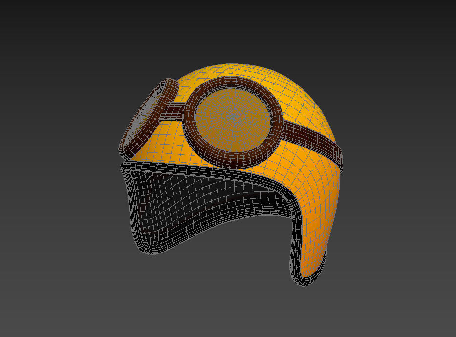 Motorcycle Helmet With Goggles 3D model_11