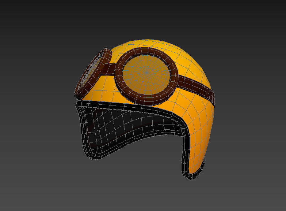 Motorcycle Helmet With Goggles 3D model_10