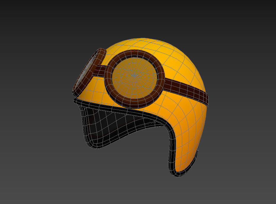 Motorcycle Helmet With Goggles 3D model_16