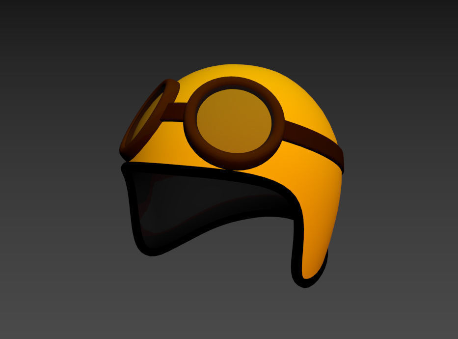 Motorcycle Helmet With Goggles 3D model_9