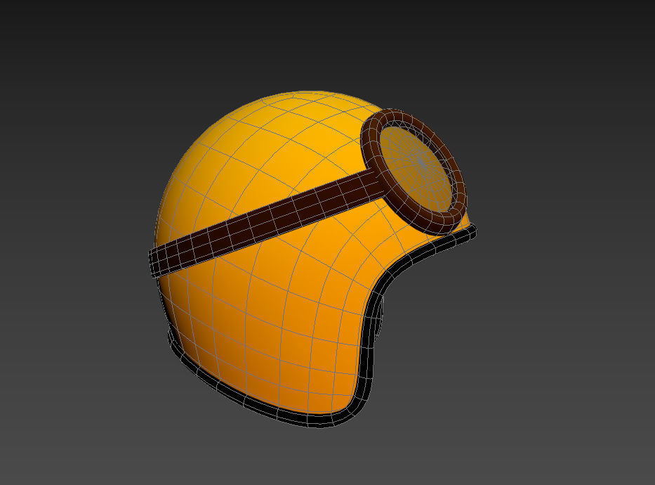 Motorcycle Helmet With Goggles 3D model_13