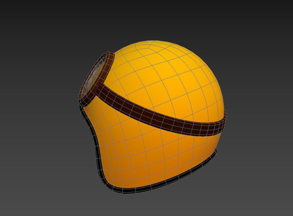 Motorcycle Helmet With Goggles 3D model_15