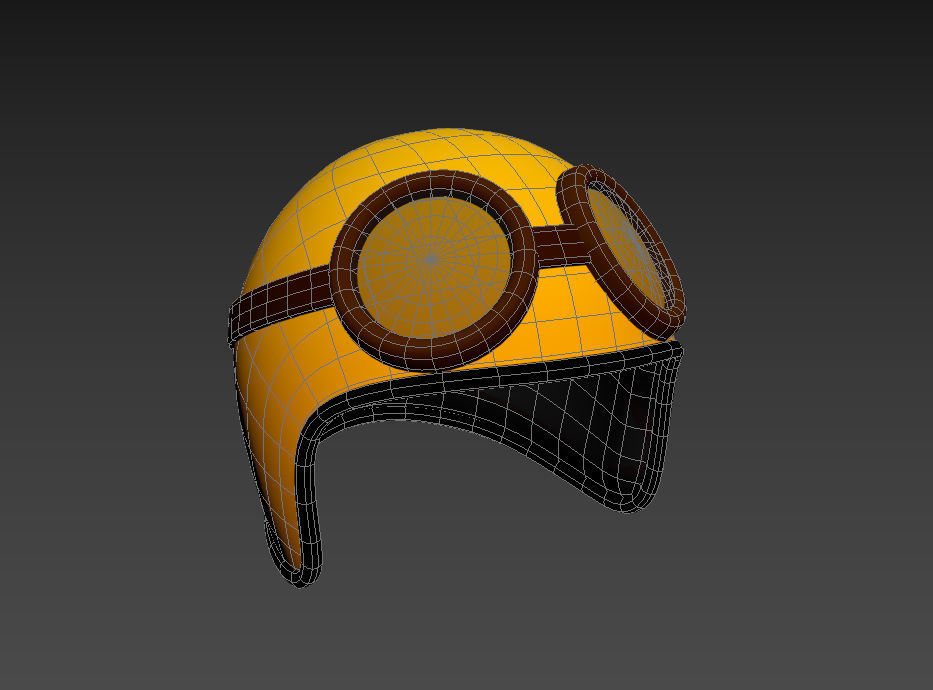 Motorcycle Helmet With Goggles 3D model_12