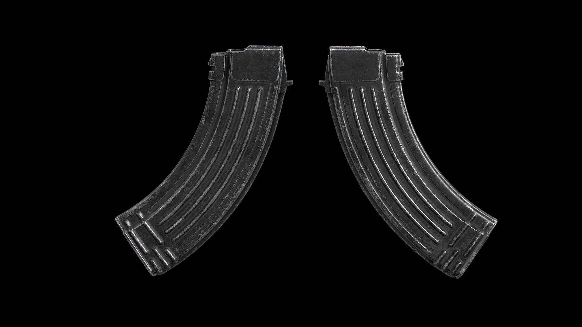 AK - Magazine - AKM Standard Low-poly 3D model_6