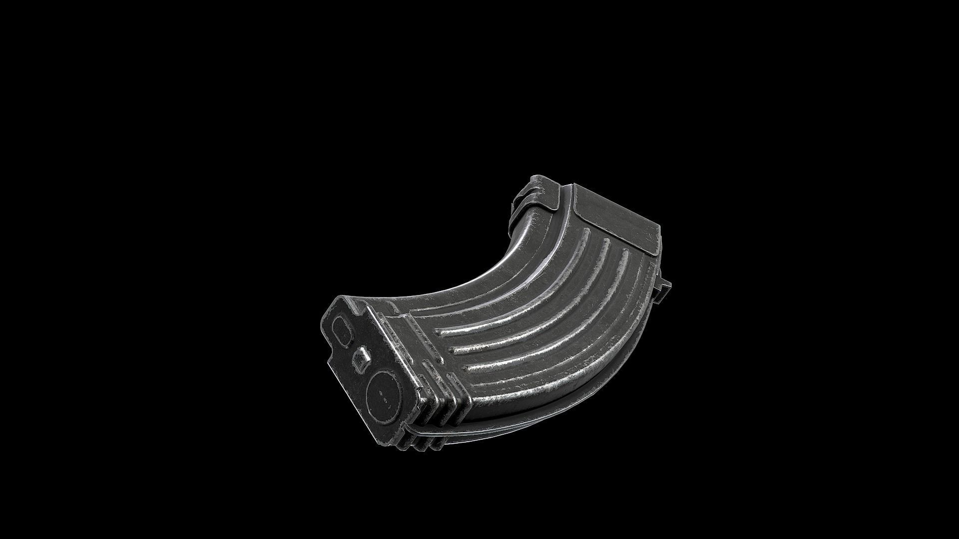 AK - Magazine - AKM Standard Low-poly 3D model_4
