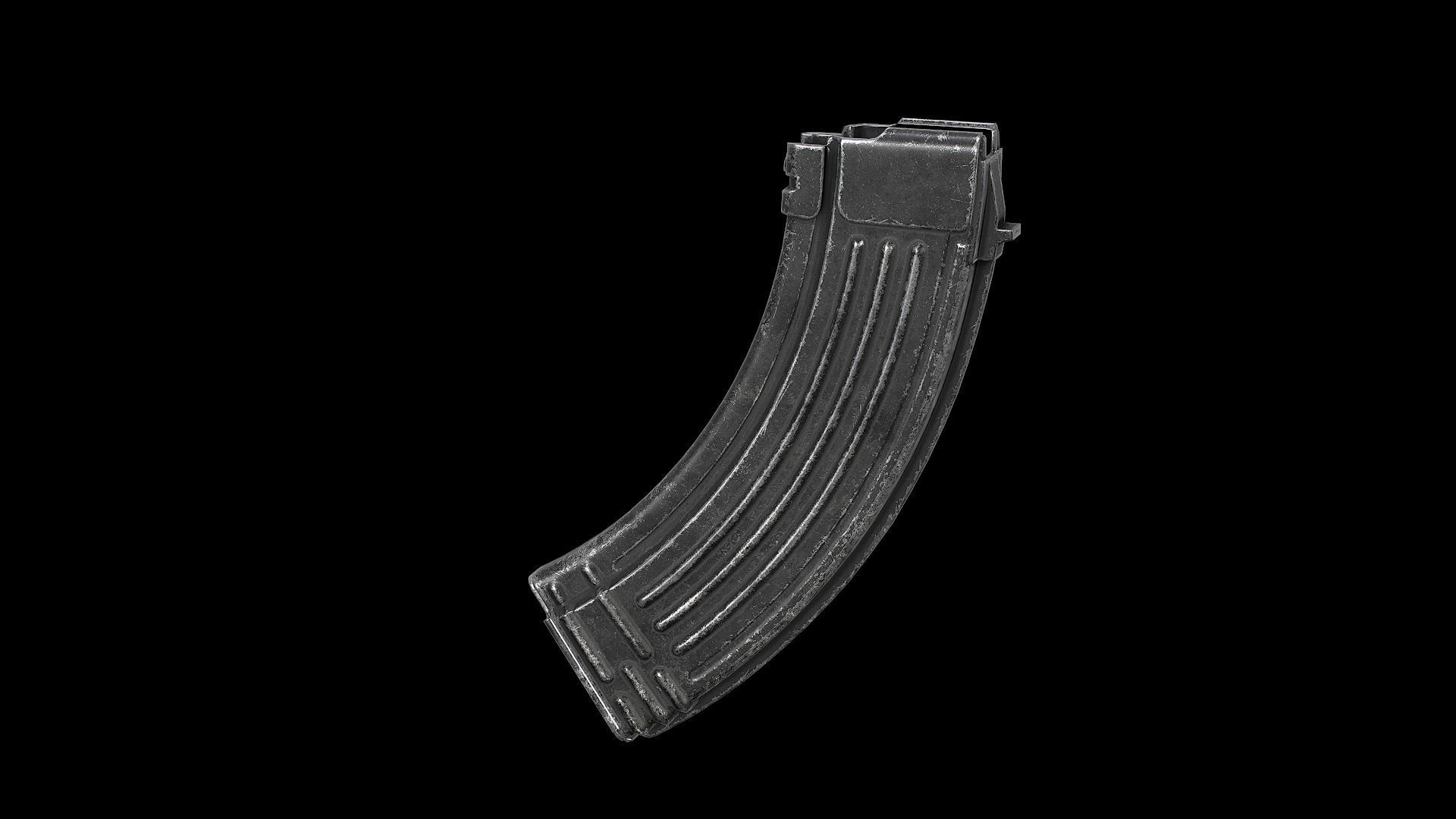 AK - Magazine - AKM Standard Low-poly 3D model_1